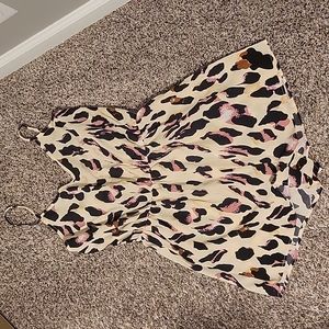 Pink and Black Leopard Print Romper